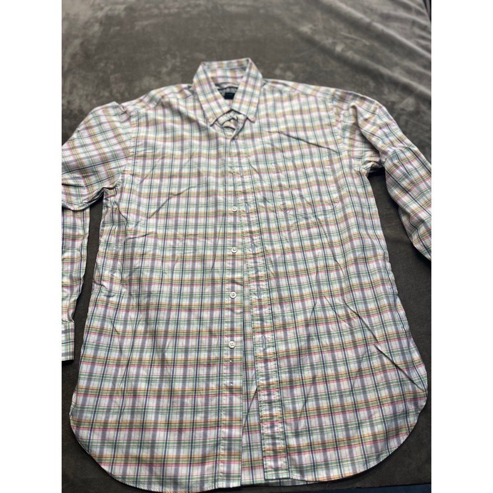 Brooks Brothers Country Club Mens Egyptian Cotton Plaid Button Down Shirt M/R‎